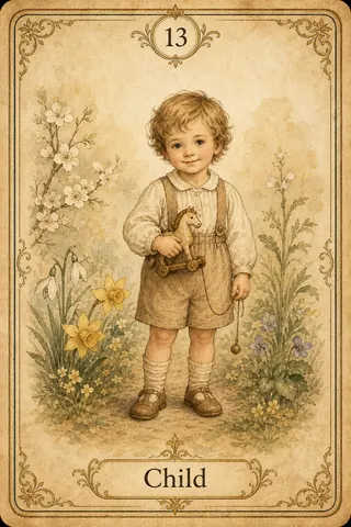 Child Lenormand card illustration
