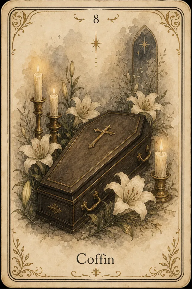 Coffin Lenormand card illustration