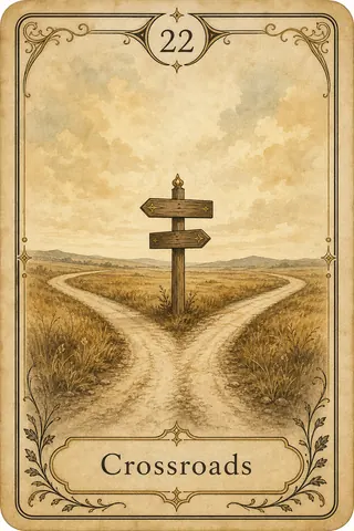 Crossroads Lenormand card illustration