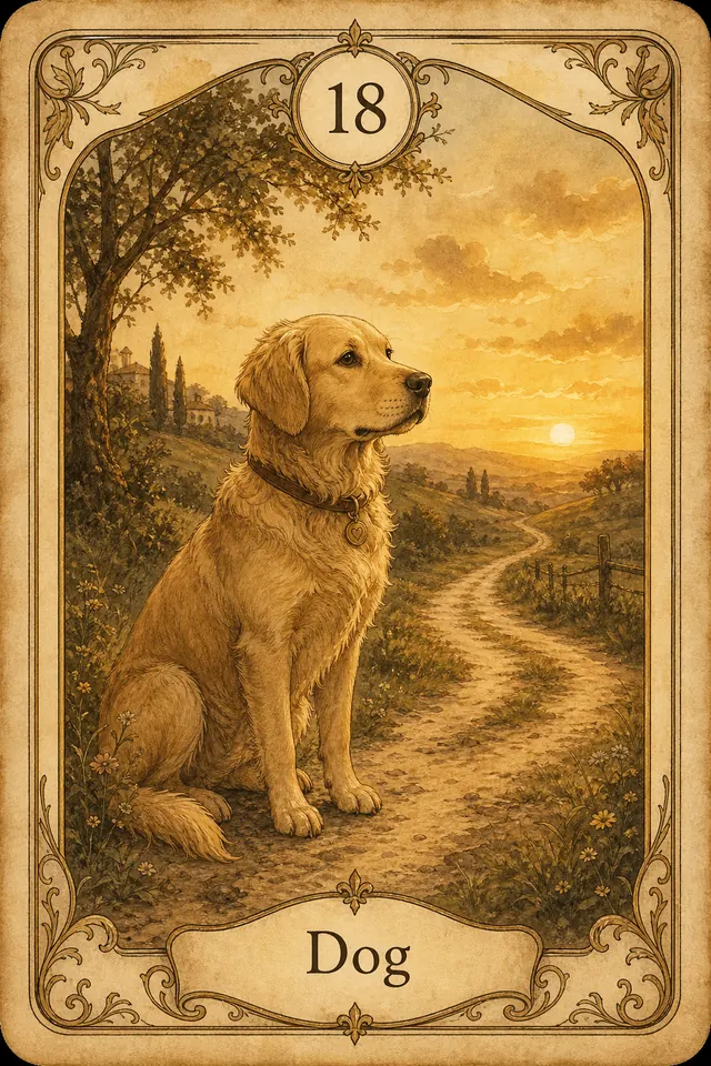 Hund Lenormandkarte