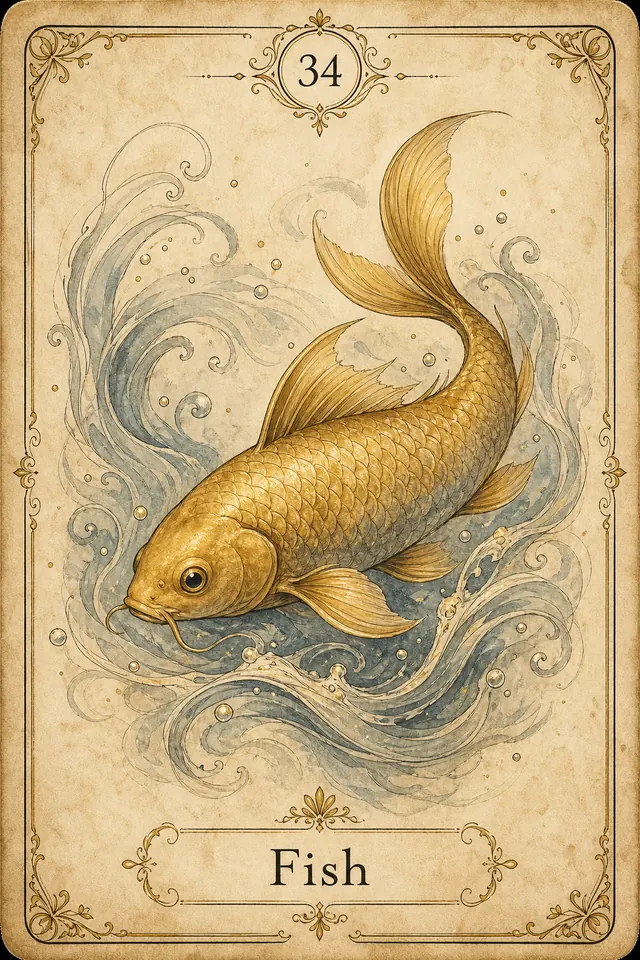 Fish Lenormand card illustration