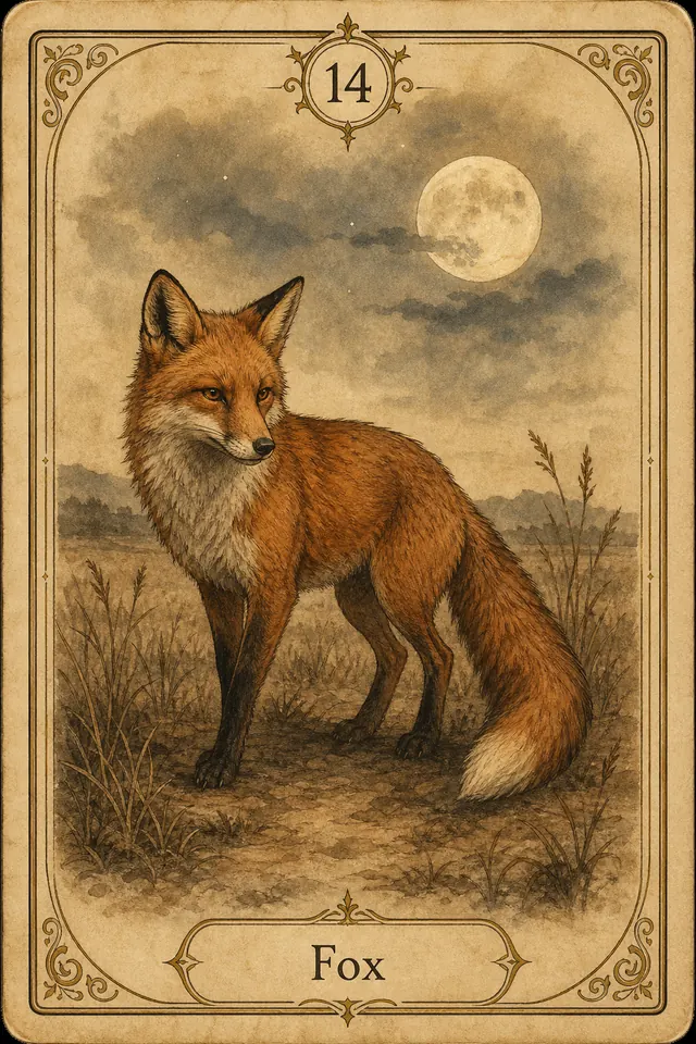 Fox Lenormand card illustration