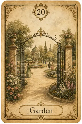 Garden Lenormand card illustration