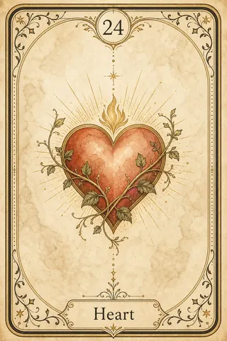Heart Lenormand card illustration