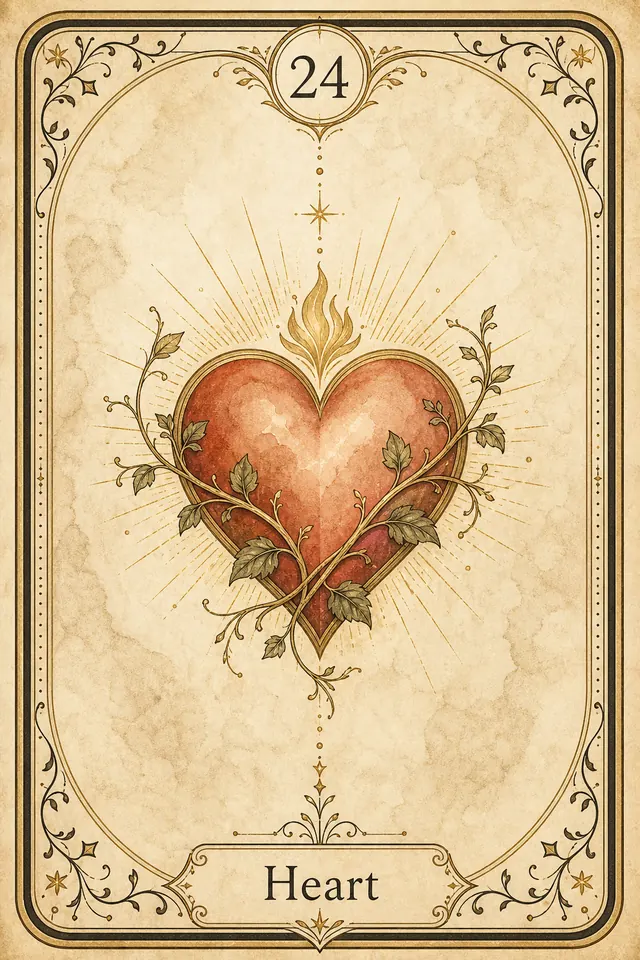Heart Lenormand card illustration