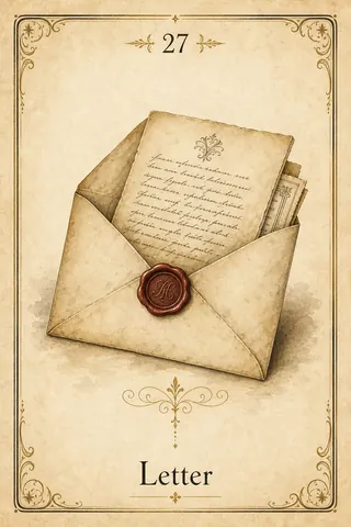 Letter Lenormand card illustration