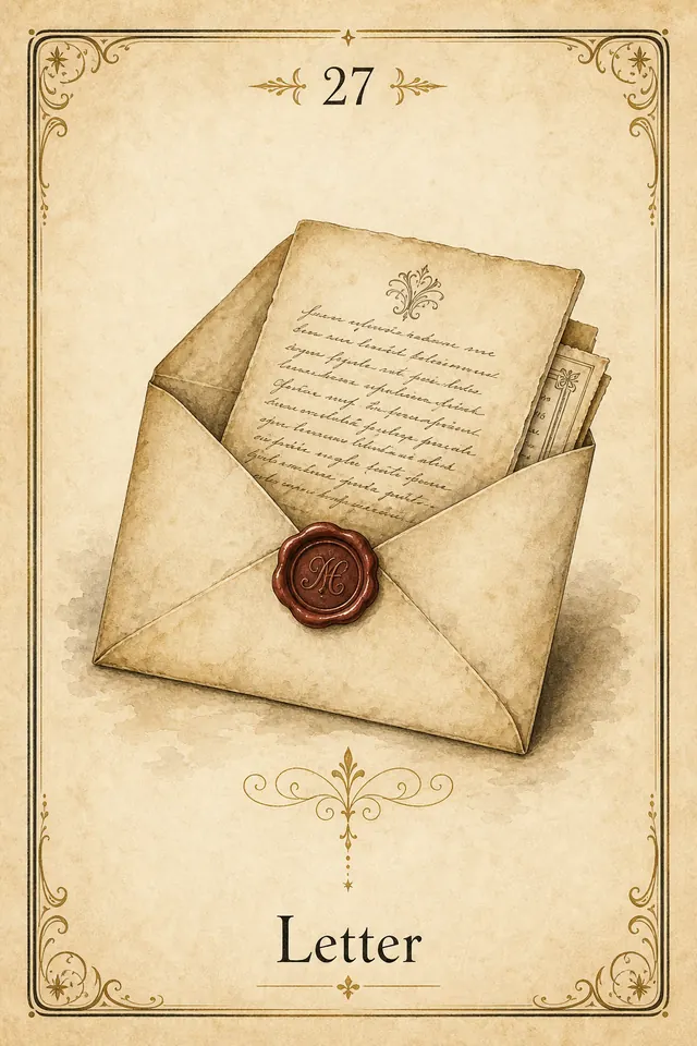 Letter Lenormand card illustration