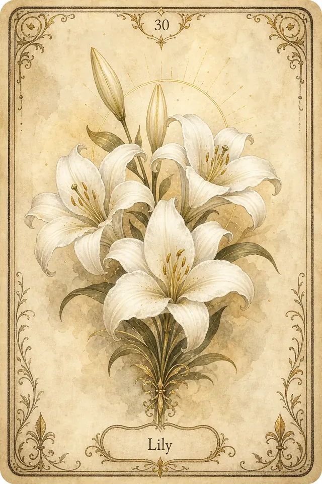 Lily Lenormand card illustration