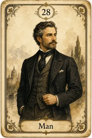 Man Lenormand card illustration