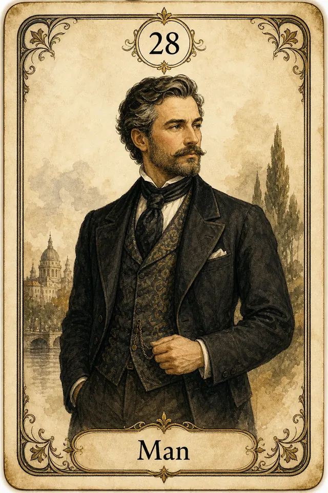 Man Lenormand card illustration