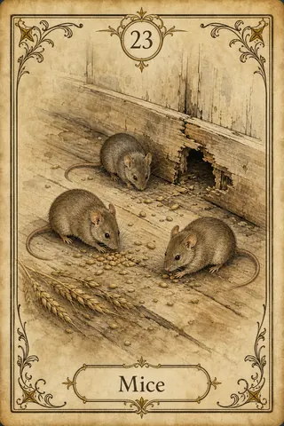 Mice Lenormand card illustration