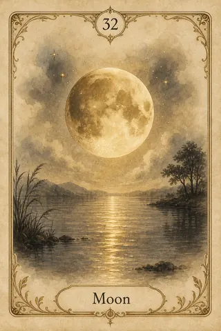 Moon Lenormand card illustration