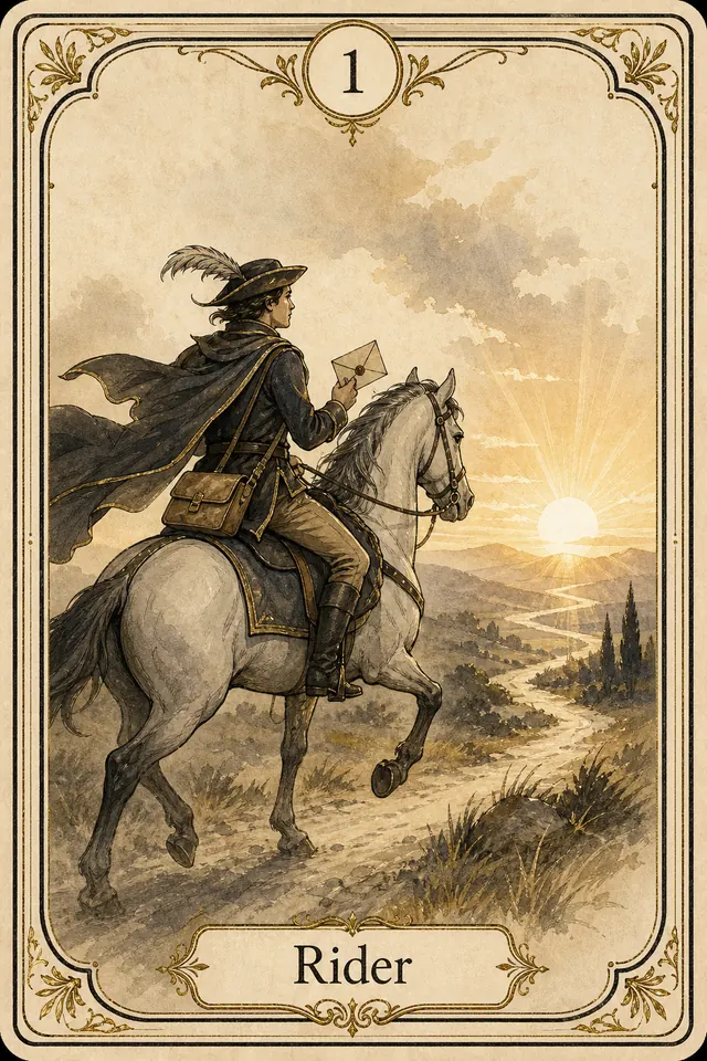 Rider Lenormand card illustration