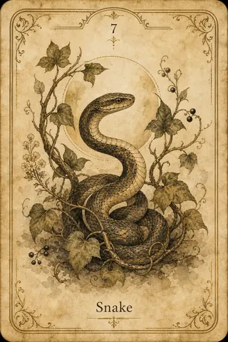 Snake Lenormand card illustration