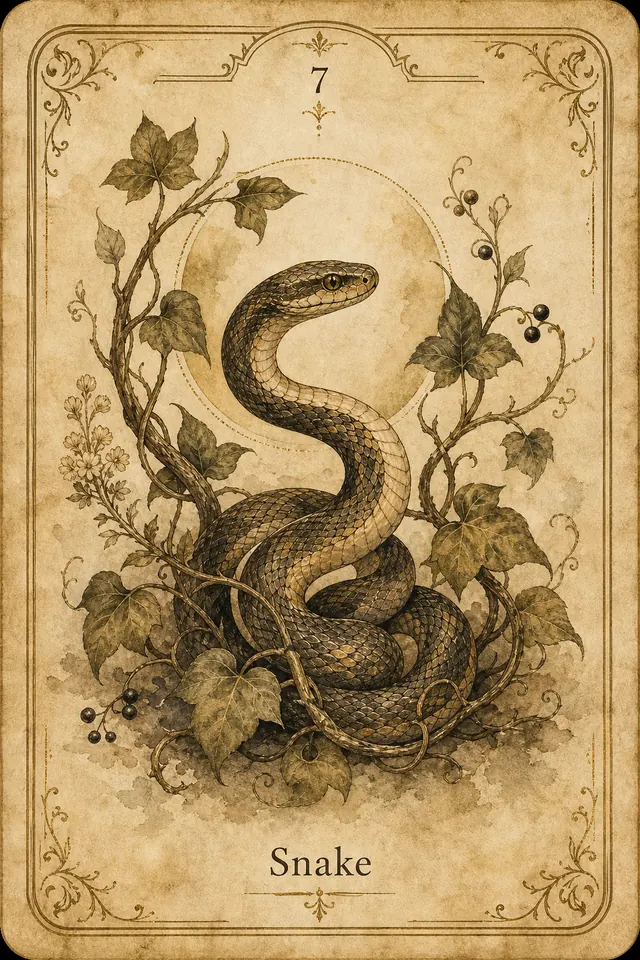 Snake Lenormand card illustration