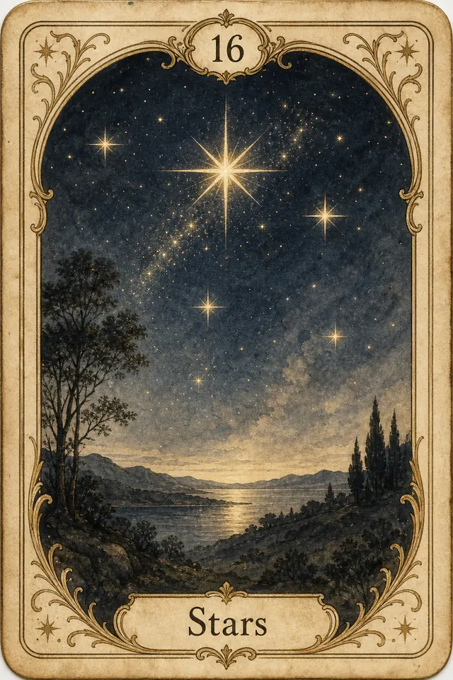 Stars Lenormand card illustration