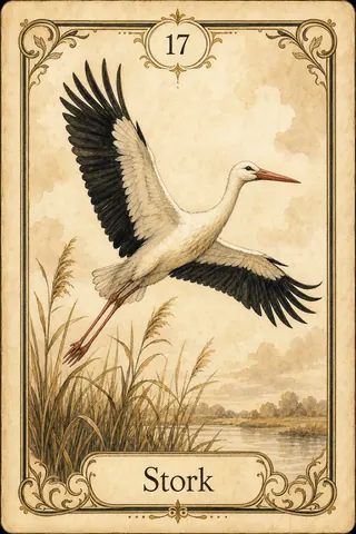 Stork Lenormand card illustration