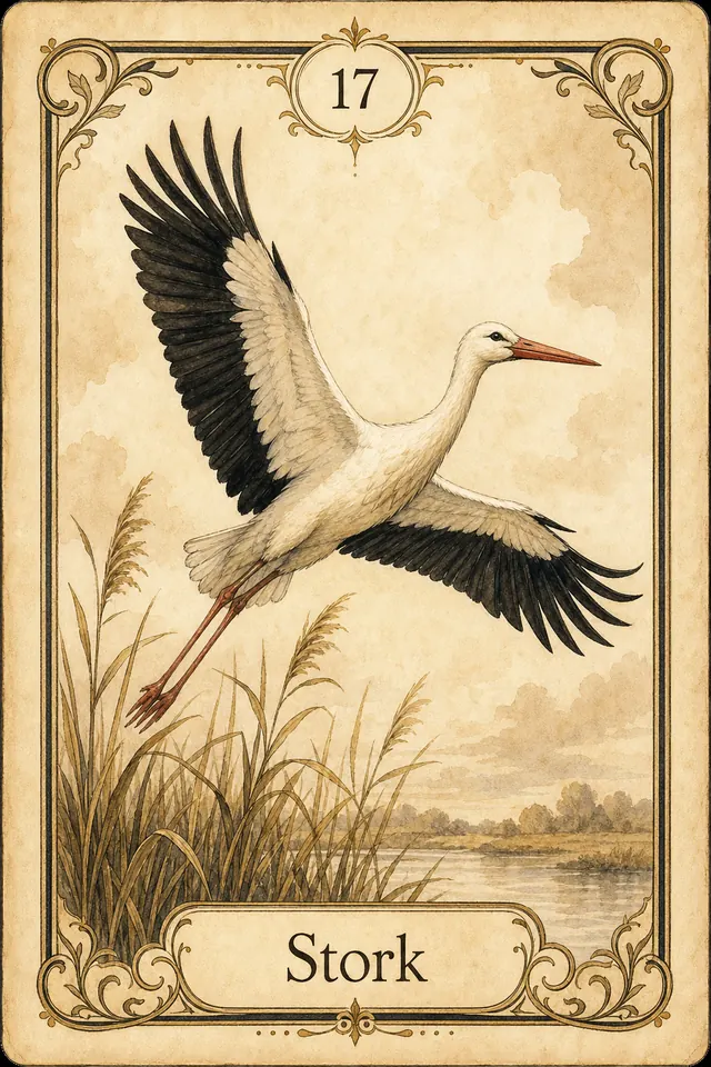 Stork Lenormand card illustration