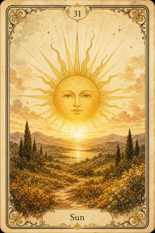 Sun Lenormand card illustration
