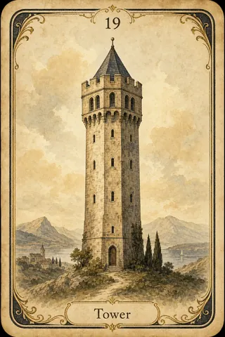 Tower Lenormand card illustration