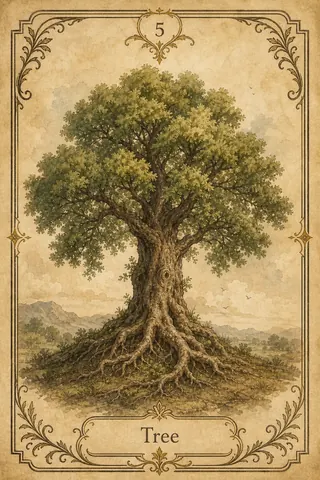 Tree Lenormand card illustration