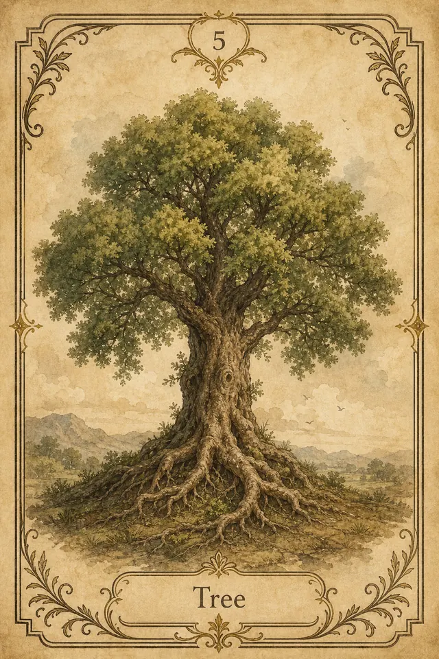 Tree Lenormand card illustration