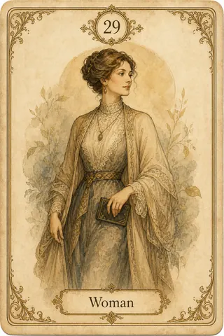 Woman Lenormand card illustration